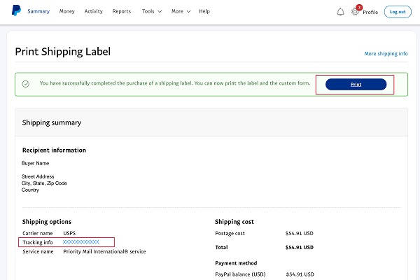 How to Create PayPal Shipping Label